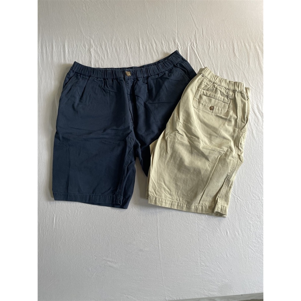 Lot 2 Chubbies 2XL XXLx9" Khaki‎ Navy Blue Fleets Chino Mens Shorts